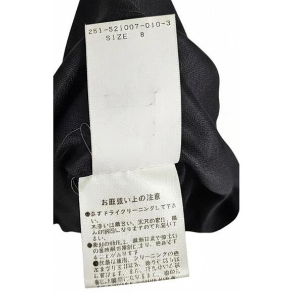 Y2K Mary Quant London Black Stretch Coat White Daisy Buttons Size 8 Japan Mod - Picture 14 of 14